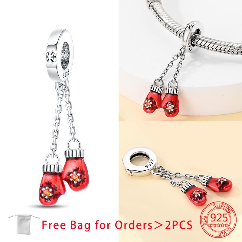 Charms Christmas Series Christmas Hat Socks Bell Snowman Copper Beads Pendant Women Original Bracelet Diy Christmas Gift