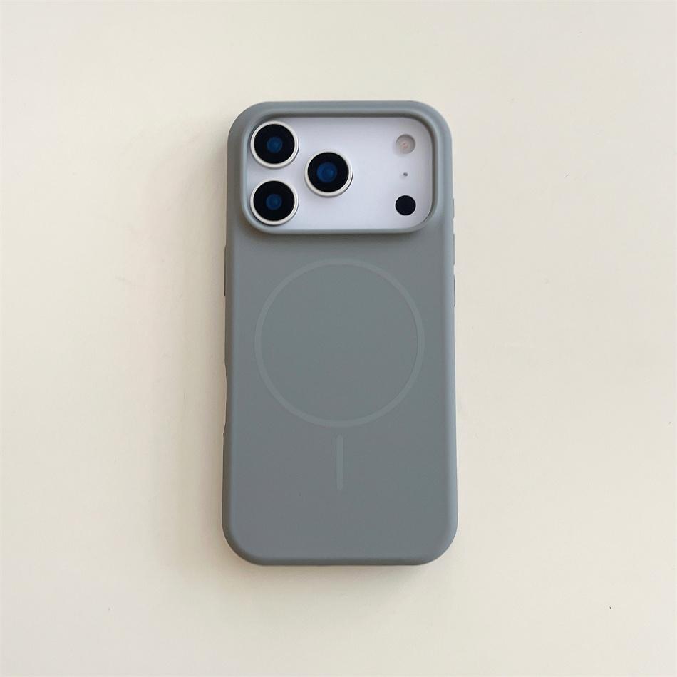 Luxury Skin Feel Magnetic Phone Case For iPhone 17Air 16 ProMax 15 14Plus 13 12 11 Wireless Charging Liquid Silicone Shockproof Cover Fundas