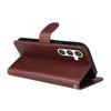 For Samsung Galaxy S23 FE Shockproof Flip Phone Shell PU Leather Wallet Phone Case Stand Calf Texture Cover