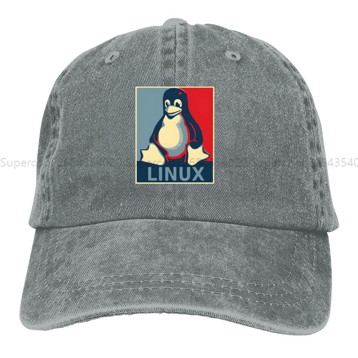 Tux Penguin Baseball Cap Unisex Hats Wounisex Visor Protection Snapback Linux System Caps One Size