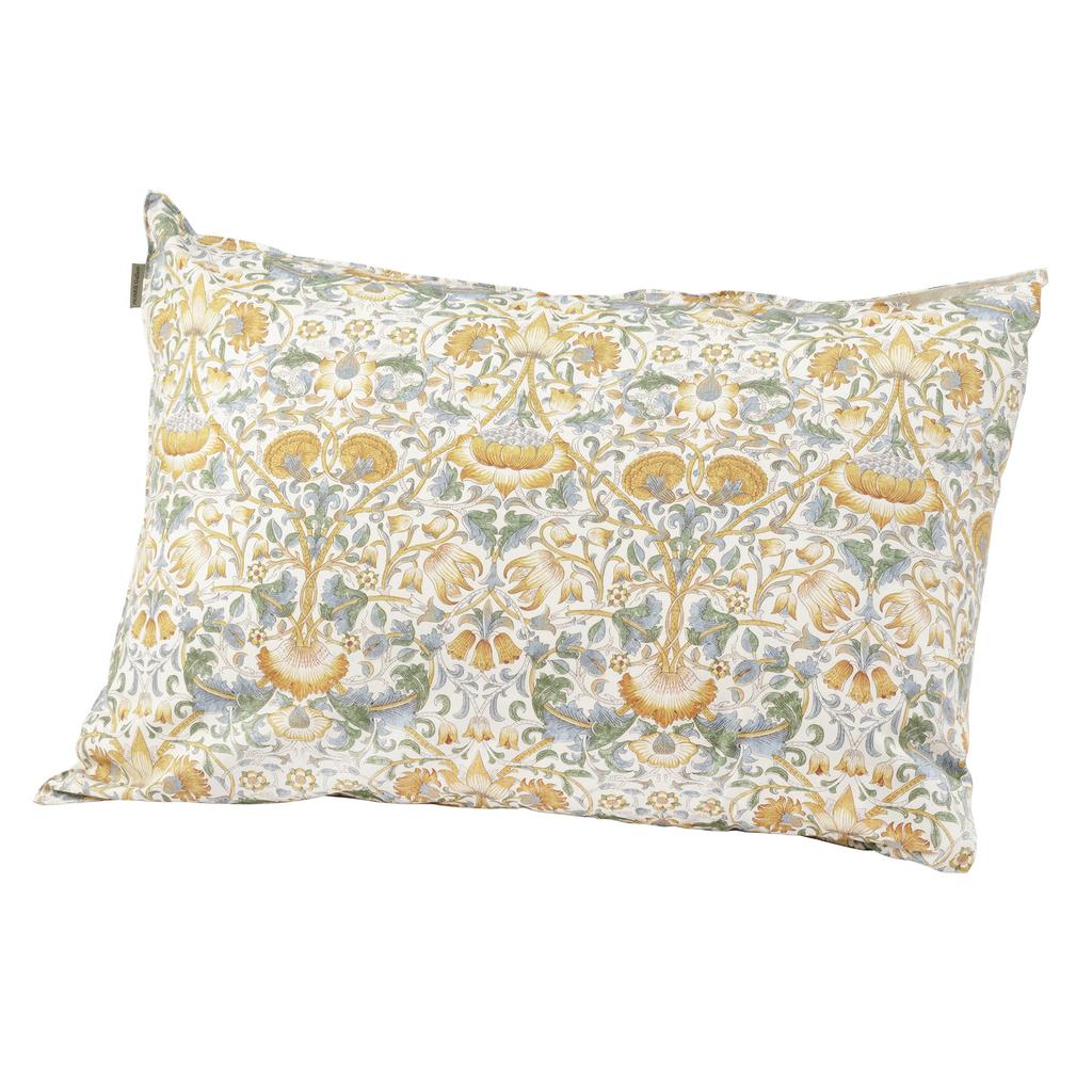Nishikawa Pillowcase for pillows measuring 63 x 43 cm Morris Gallery Roden cotton Washable stitching Envelope style Made in Japan Yellow PJ91250696430