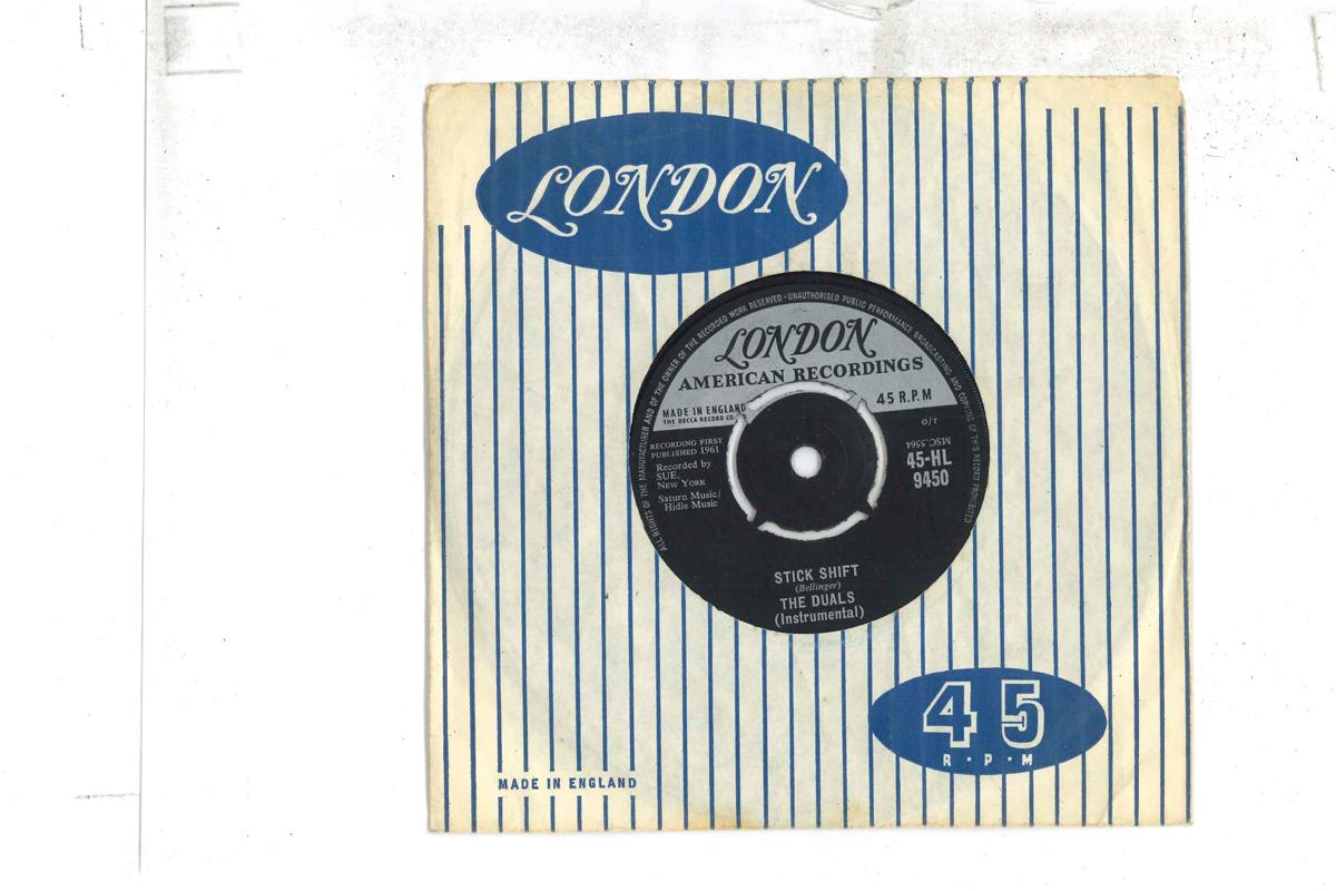 

7inch Record DUALS - Stick Shift / Cruising 45HL9450 LONDON 1961 UK Rock Used