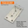 10Pcs Straight Four Hole Fixed Angle Bracket Stainless Steel Right Angle Bracket Furniture Fasteners Wood Shelves Cbinets