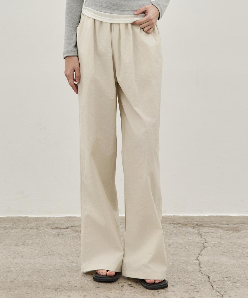 ELLIOTI Nylon Wide Banding Pants_3Color