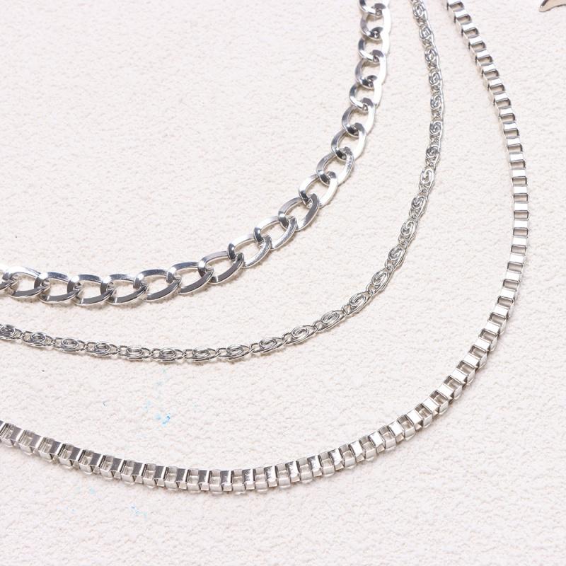 Punk Multilayer Metal Star Pendant Pant Belts Chain Hip Hop Waist Keychains Jeans Chains Women Trendy Jewelry Accessories Gifts
