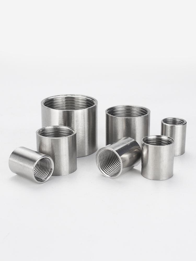 304 Stainless Steel Double Female Thread Pipe Fitting, Internal Thread, 4 to 6 Points, 1 Inch