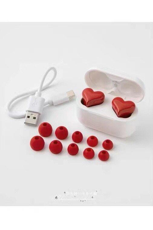 Bluetooth Wireless Headphones Heart Shaped Earphones Heart Earbuds Girl Gift