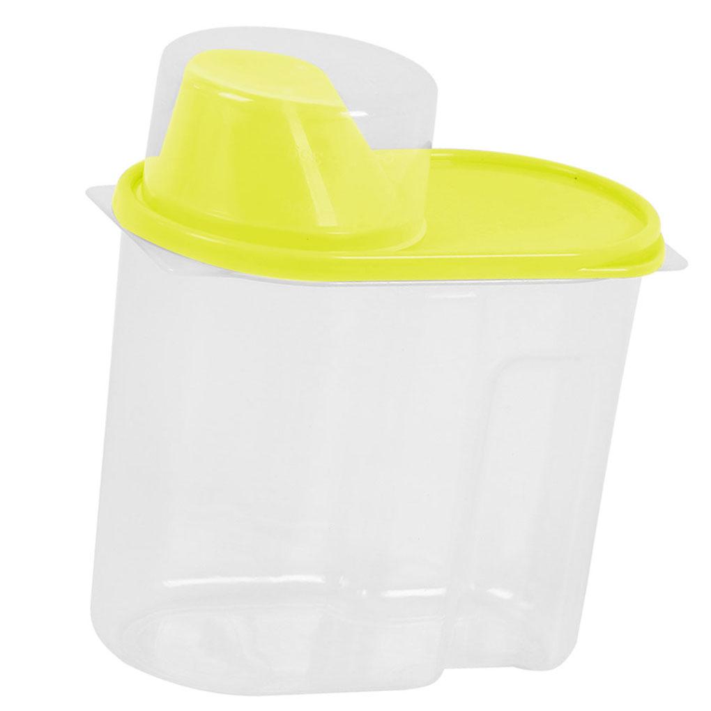 2.5L Plastic Food Storage Box Airtight Container With Pour Lids Kitchen