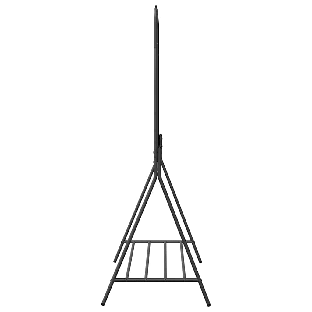 Black Clothes Stand with Storage 100 x 56 x 154 cm Steel