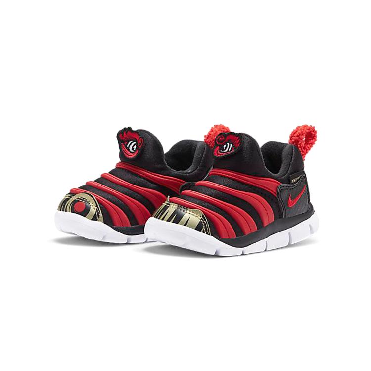 Nike Dynamo Free Low top Toddler Shoes Black Red Infant And Toddler DC8318-001