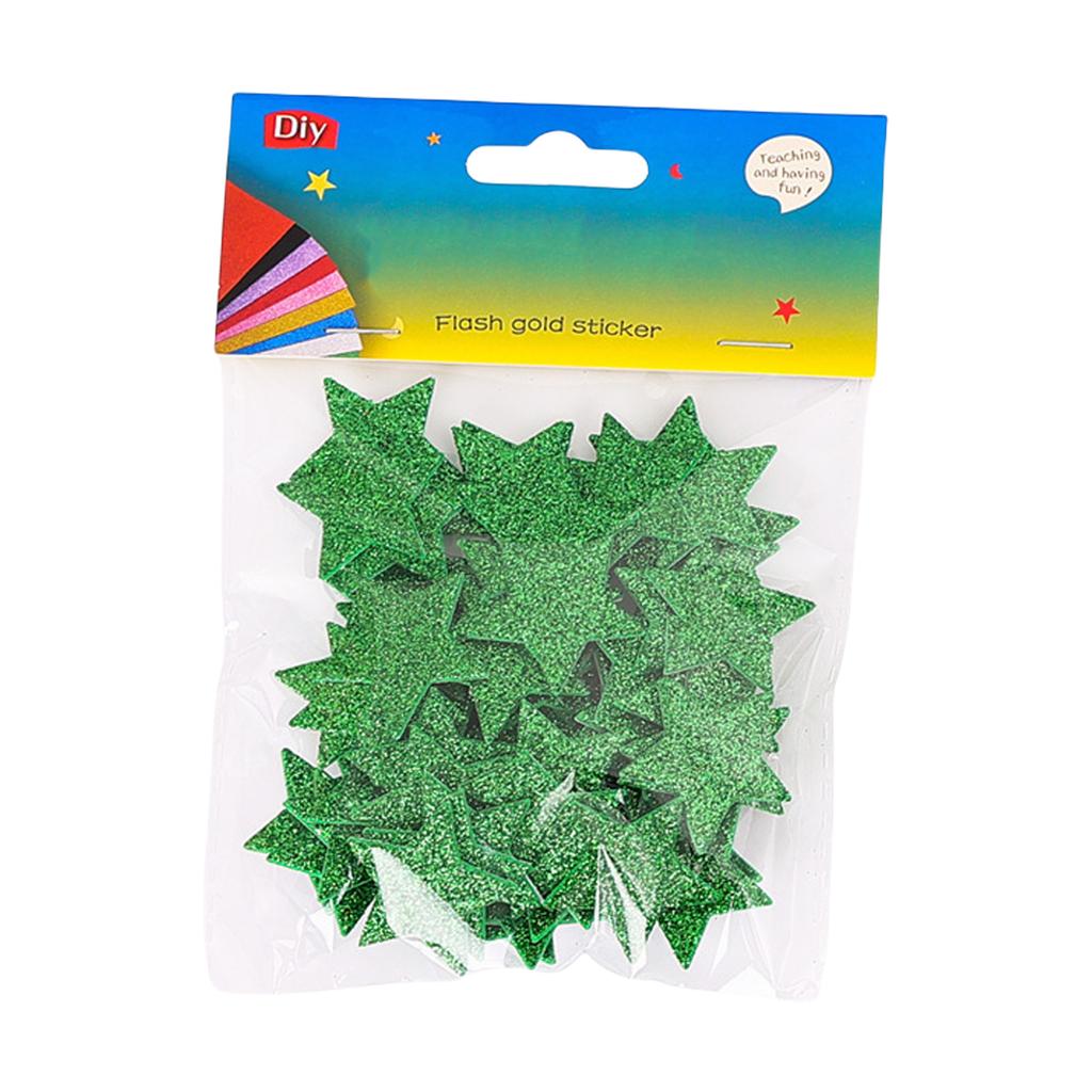 60Pieces Glittering Star Sticker Adhesive Foam Sticker Kids Reward Sticker for Card Making Scrapbooking Wall Decoration