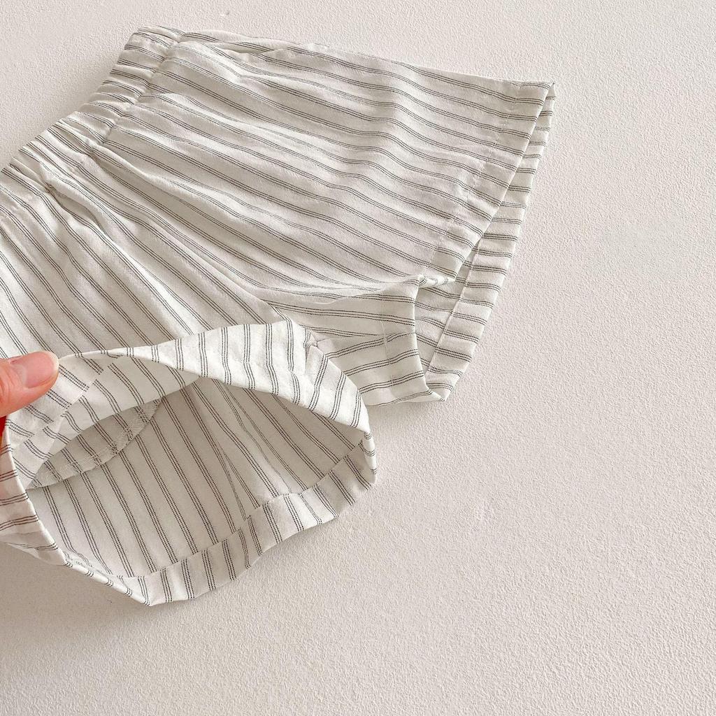 2025 Kids' Summer Outfit: Boys' Striped Tee & Girls' Dress Set