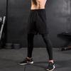 2Pcs Men's Sportwear Fitness Clothes Sports Suit Running Training Elastic Quick-drying Tights