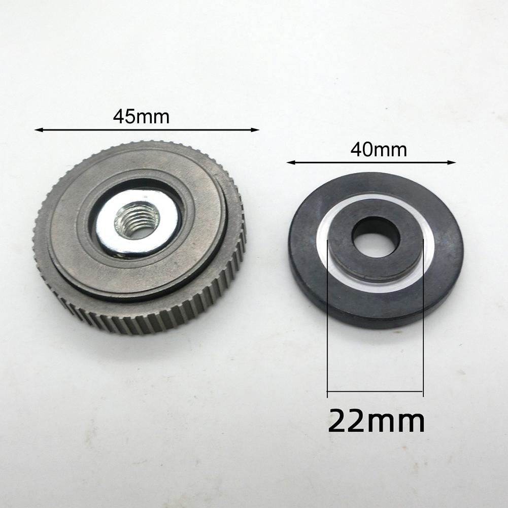 2pcs/set For M10 Quick Release Grinder Pressing Plate Angle Grinder Flange Nut Set Inner Outer Flange Nut For M10 Shaft.
