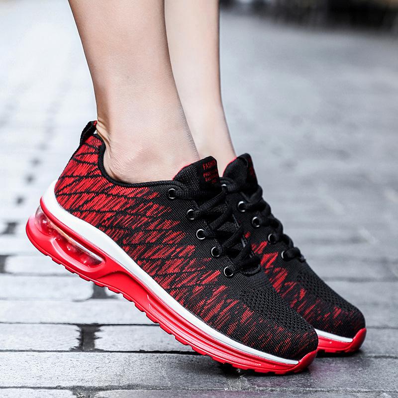 Men's Shoes Mesh Air Cushion Shock-Absorbing Running Soft Sole Sneakers Summer Cross-Border Large-Size Breathable Travel Shoes