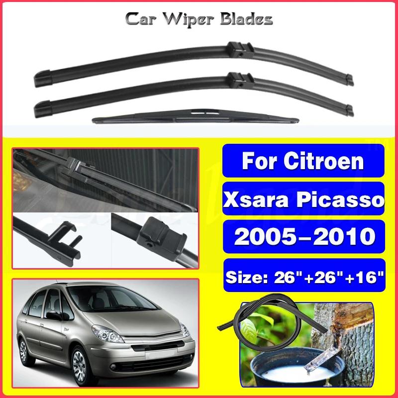 Wiper Front Rear Wiper Blades Set For Citroen Xsara Picasso 2005 2006 2007 2008 2009 2010 Windshield Windscreen 26"26"16"