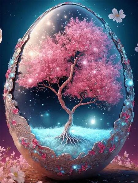 Full Square Round Diamond Painting New Moon Flower Decor Home Embroidery Mosaic Fantasy Butterfly Landscape Home Decor