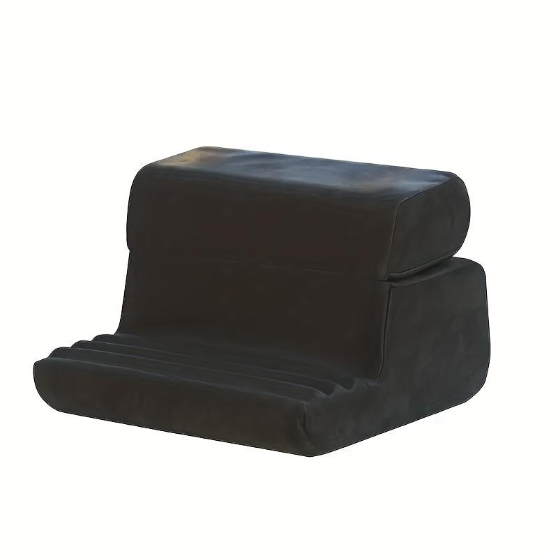 3-Layer Foldable Pillow with Tablet Pocket - Portable Bed & Sofa Support for Reading, Laptops, Comfortable Indoor & Outdoor Use.