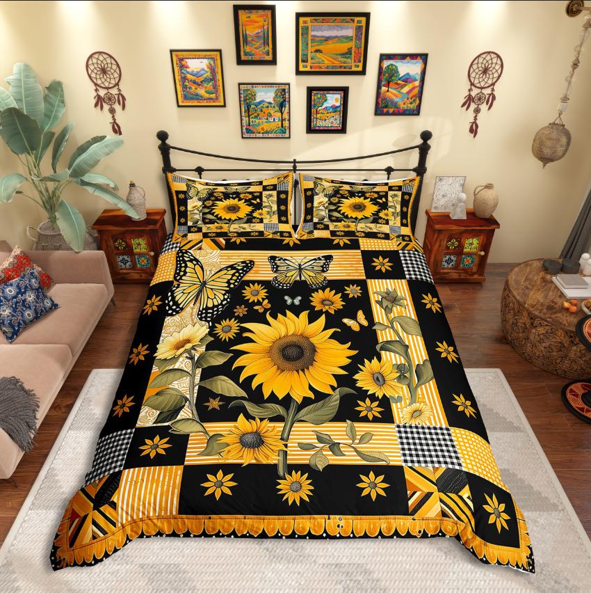 

Comforter Homewish Chic Flower Spring Graden For Teens Bedding Setbotanical Plants Decor Comforter (quilt)-EU Single(135*200cm)3pcs