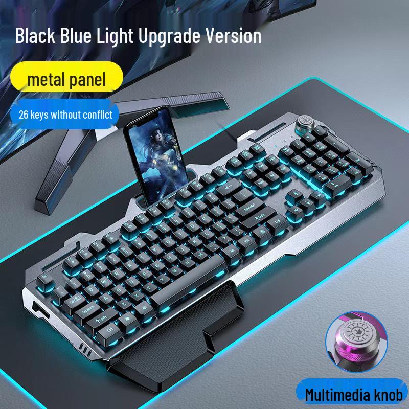 Pioneer 810 Gaming Set: Mechanical Feel Keyboard, Mouse, Headset with Knob
