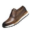 Fashion High Grade Men Genuine Leather Casual Dialy Sneakers British Design Cow Leather Men Comfortable Brogues Leisure Shoes Men