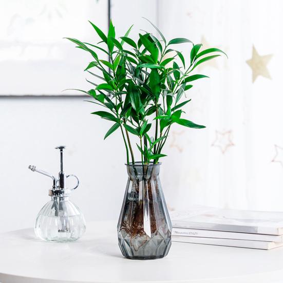 Modern Plastic Bud Vase Transparent Decorative Vase Flower Holder Centerpiece Vase for Home Wedding Birthday Parties Decor