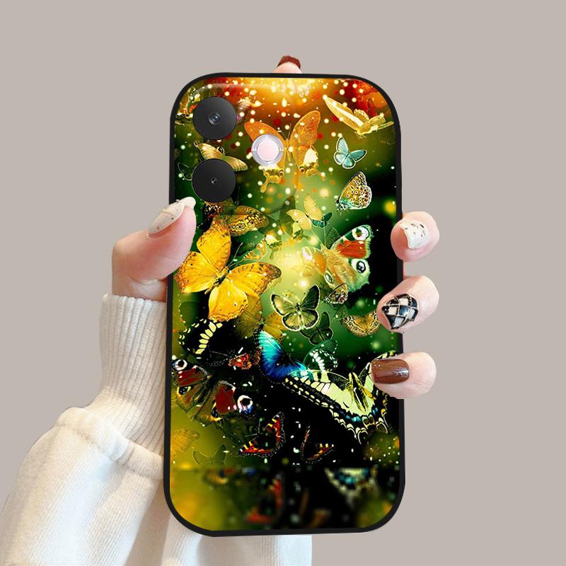 Dla Oppo A5 Pro 5G Miękkie Etui Kwiaty Moda Silikonowe TPU Zderzak Telefonu Pokrowiec Dla Oppo A 5 Pro 5G Urocze Ochronne Etui Fundas