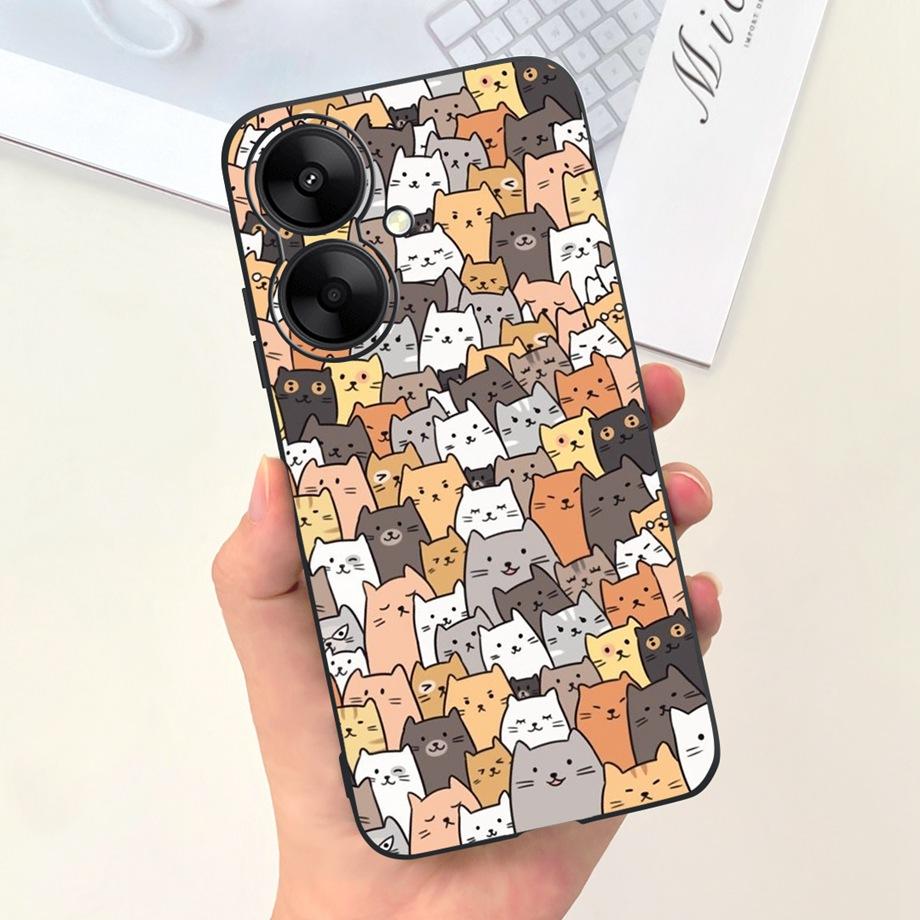 For Xiaomi Redmi 13C 5G Redmi 13R 5G Case Soft Silicone Phone Cases Butterfly Cactus CAPA For Redmi13C Redmi13R 5G Funda Bumper