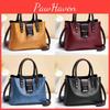 Fashionable Vintage Medium Sized Handbag For Women In Multiple Colors With Chic Color Block Design