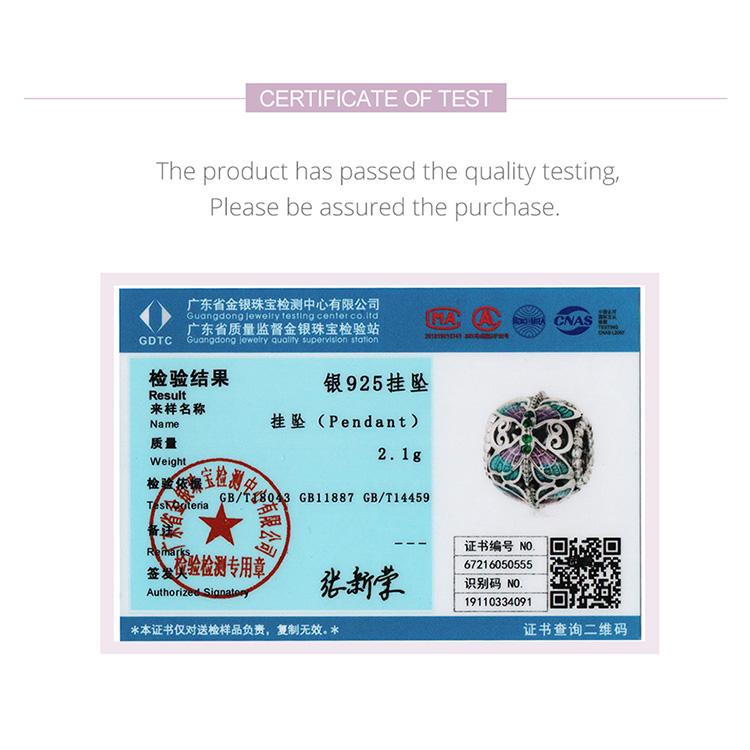 Breloc cu libelule vintage BAMOER, din argint Sterling 925, potrivit pentru brățară și brățară din argint pentru femei, cadou de bijuterii fine