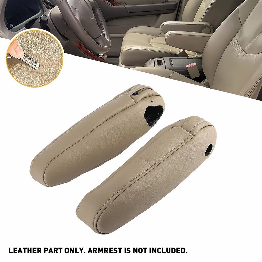 2PCS Beige Leather Armrest Cover for Lexus RX300 RX330 RX350 2003-2004 2005-2009 Center Console Lid Replacement