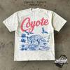 Retro Coyote T-Shirt, Vintage Desert Wildlife Graphic Tee, Retro Western Nature
