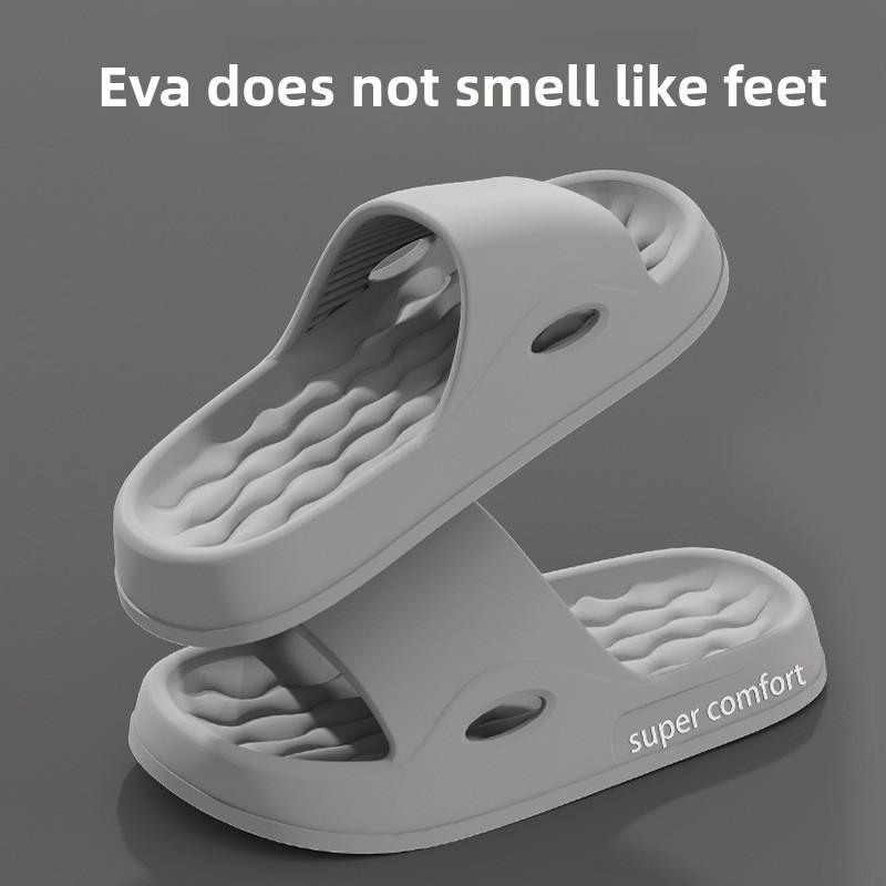 Papuci reci pentru bărbați, cu talpă groasă pentru baie, EVA pentru uz casnic, anti-alunecare și fără miros pentru picioare pentru uz casnic, pentru interior și de vară pentru femei
