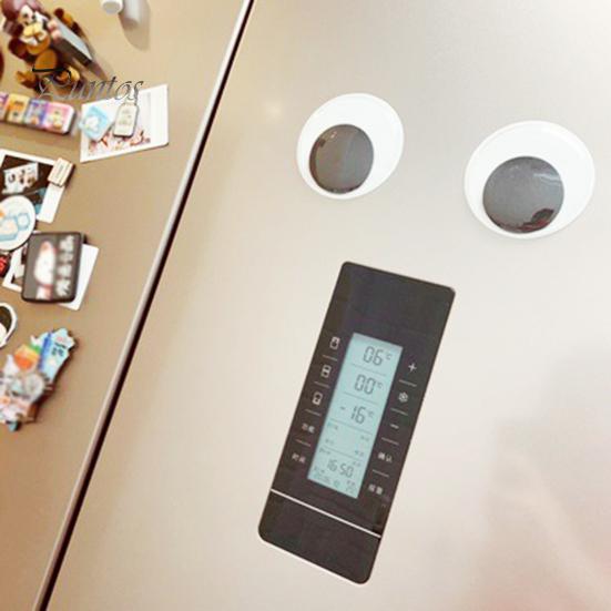 1 Pair 5cm/7cm/10cm/12cm/15cm Refrigerator Magnets Self Adhesive DIY Synthetic Resin Black White Googly Eyes  Fridge Stickers Scrapbook Accessory