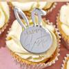 WTEMPO DIY Happy Easter Easter Rabbit Mirror Cake Pendant Cupcake Decoration Gift Label
