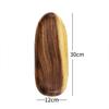 Acacia Wood Three-Compartment Boat-Shaped Serving Tray