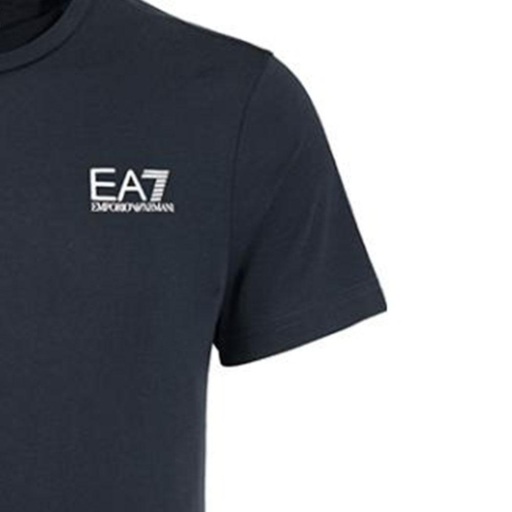 Emporio Armani SS23 EA7 Series Letter Logo Printed Crew Neck Short Sleeve T-Shirt Men Tops Navy-Blue 3RPT19-PJM9Z-1554