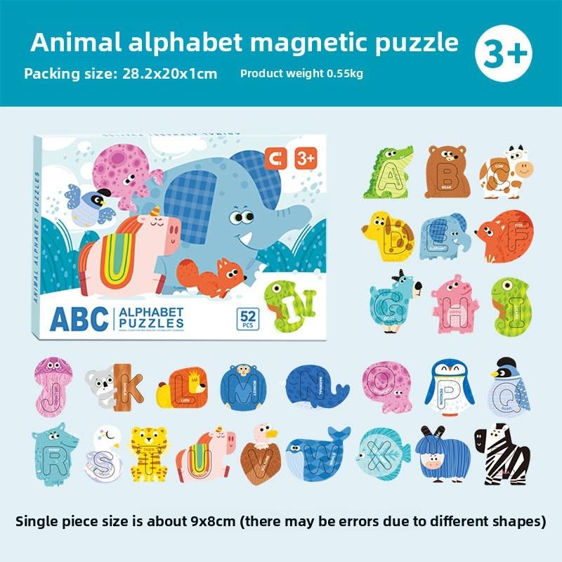 

Abc Animals Magnetic Puzzle For Kids With Magnetic Letters And Animals Educational Toy