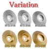 HYmish Woodworking Sanding Angle Set Discs, Grinder, Woodworking, Diameter, Arc, Bevel, Flat, Gold, 3-Piece