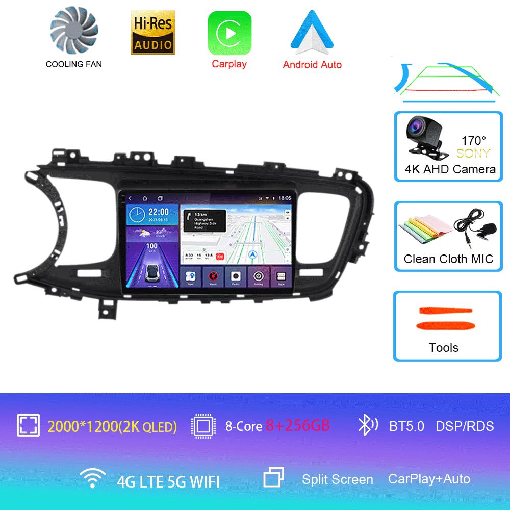 Android 14 Auto Car Radio Video Multimedia Player For Kia Optima K5 2013 2014 2015 Navigation GPS Autoradio QLED Screen BT5.0