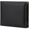 Men's Carbon Fiber Zipper Card Holder - European & American Style Horizontal Wallet