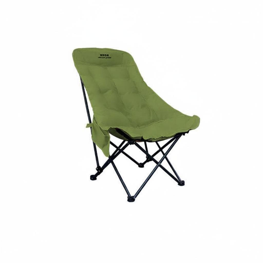 High Back Moon Chair Foldable Padded Folding Camping Stable Structure