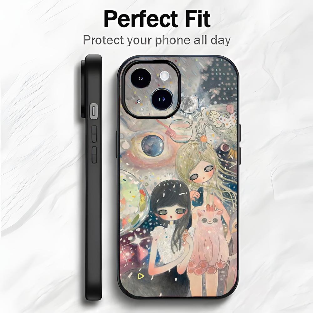 Creative Cute Japanese Art A-Aya Takano Phone Case Phone Case Soft Packaging Lightweight For iPhone17 16 15 14 13ProMax