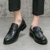 Fashion Casual men's loafers British Style Design Fashion Party Outdoor street trends leather shoes Plus Size Versatile and Slip on