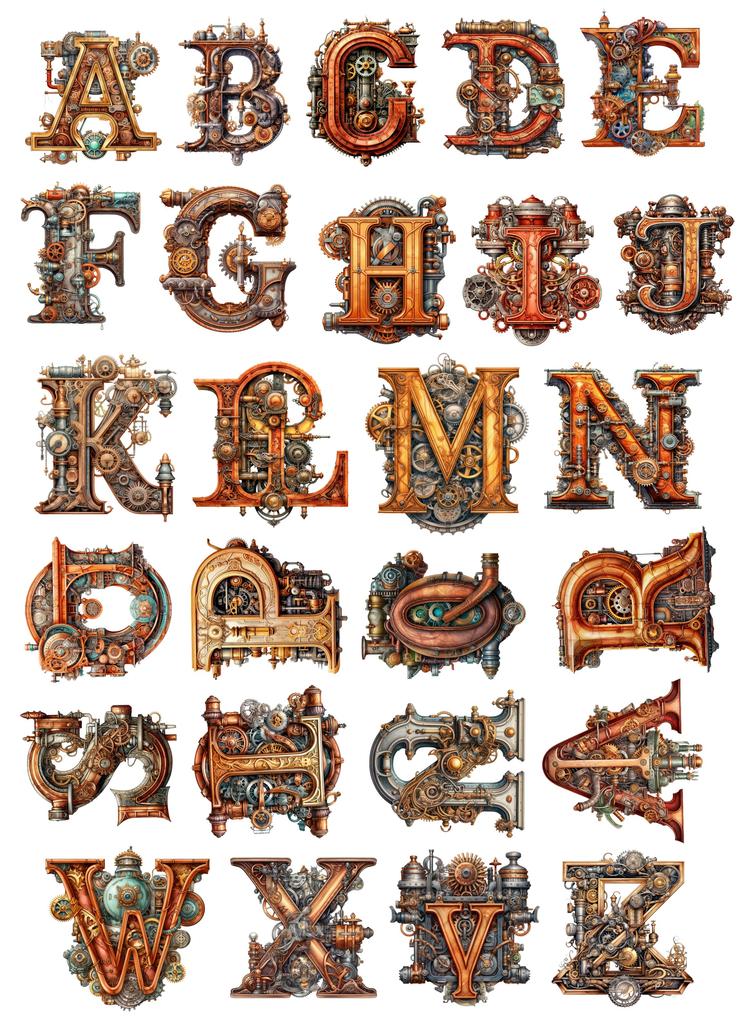 1 set Kawaii Decorativi Retrò vapore lettere Adesivi Scrapbooking cancelleria Decorativi / Artigianato Fai da te Album Fotografico Junk Journal