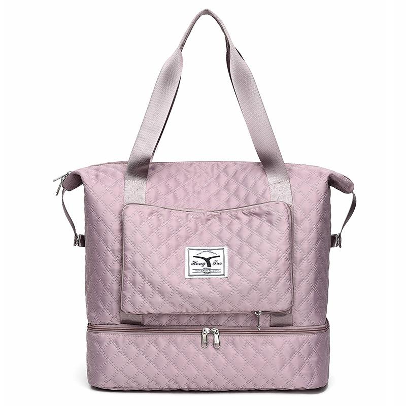 Yoga fitness bag women's travel bag dry and wet separation down jacket bag portable shoulder travel duffel bag