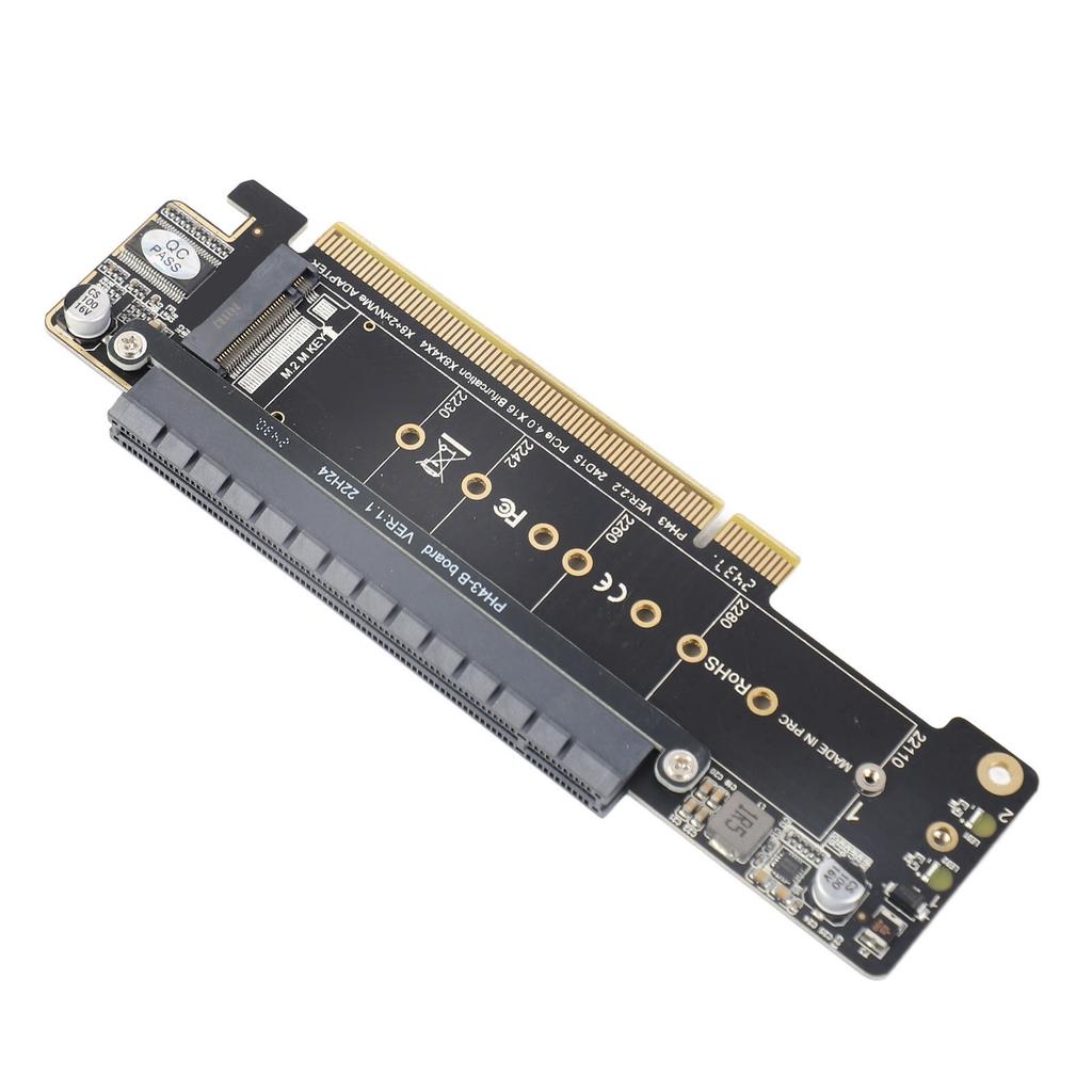 PCIE X16 Expansion Card M.2 NVMex2 Supports PCIE4.0 Pcie X16 to X8 X4 X4 Split Expansion Card
