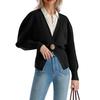 Women's Fashion Solid Color V-Neck Button-Up Knitted Cardigan Sweater