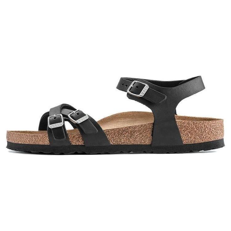 Birkenstock Кожаные пляжные сандалии женские Черные Узкие 1021487 37