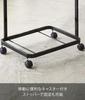 Yamazaki Laundry W40 X D29 X Tower with 3350 Cart, 2-Tier, Black, Approx. H69.5cm, Series, Casters,
